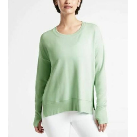 ATHLETA LIGHTHOUSE GREEN LONG SLEEVE SOFT COASTER LUXE SWEATSHIRT - Picture 1 of 6